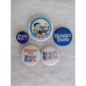 Ronald Reagan / George H.W. Bush Pins Inauguration '81 Reagan Bush '84 President
